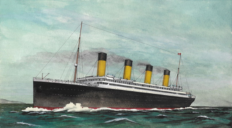 RMS Titanic painting