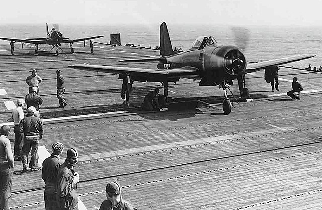 Tests onboard USS Ranger, May 1945