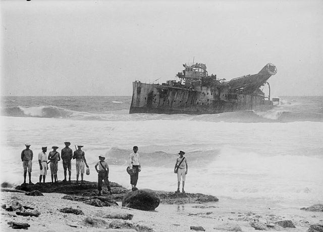 Emden's wreck on North Keeling Island, took the day after