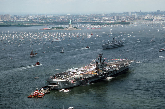 USS John F. Kennedy at the New York Parade, 4 July 1986