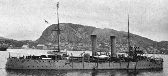 HMS Spartan off Norway in 1891