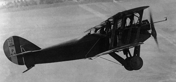 LUSAC 11 in flight, 1920, record-setter over McCook Field.