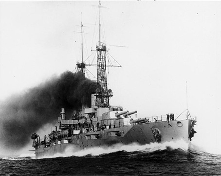 USS New York in trials, 1915