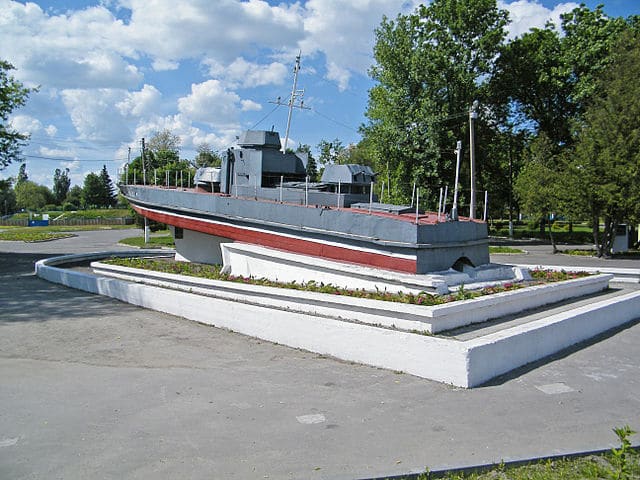 BK type gunboat preserved as a monument at Pinsk.
