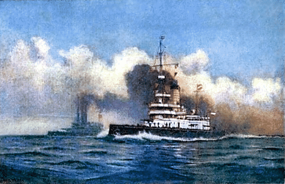 Painting of the SMS Wien