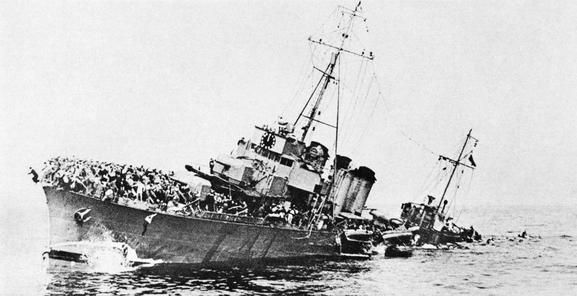 Bourrasque sunk at Dunkirk