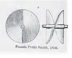 Francis Petitt Smith patent for a screw propeller, 1836