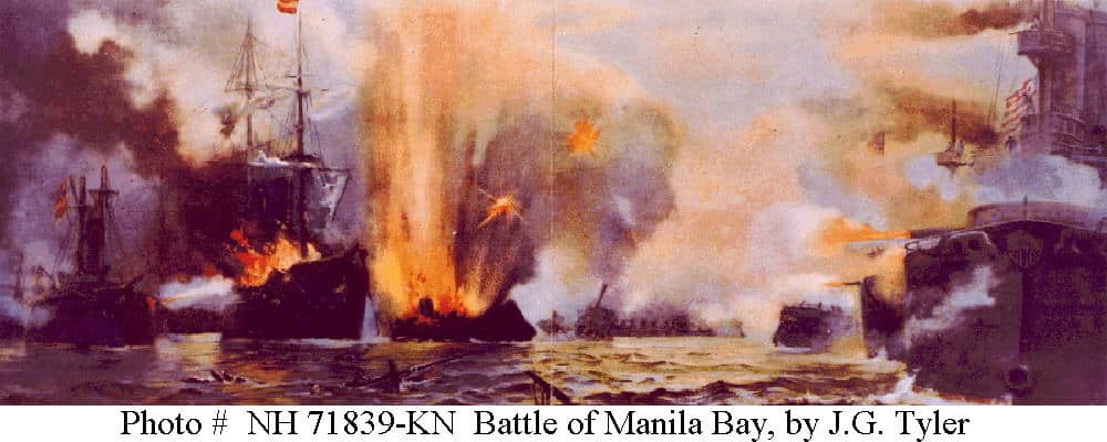 Painting of the battle by J.G. Tyler (USN archives)
