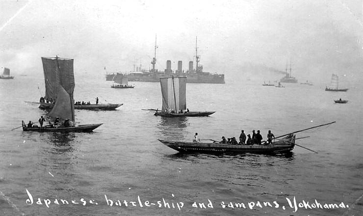 Battleship Sagami at Yokohama, 1908
