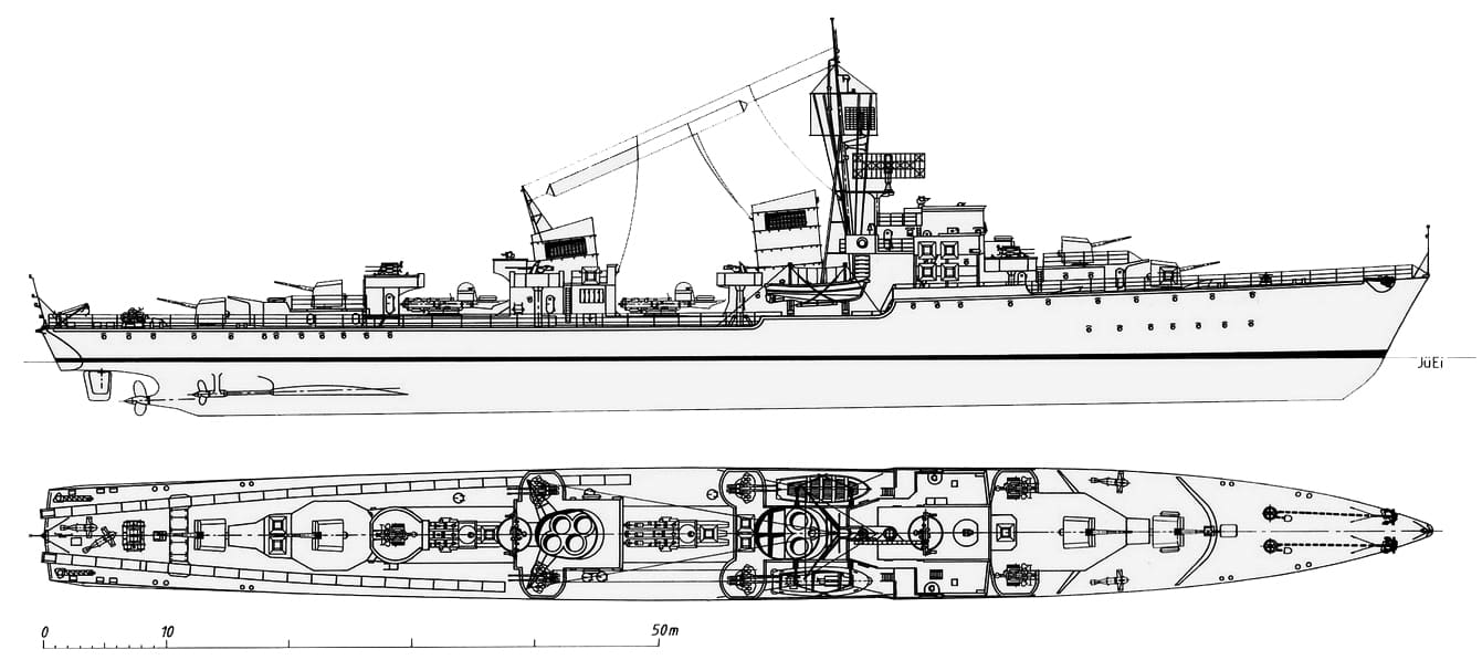 German reconstitution of the 1942 class design - JüEi