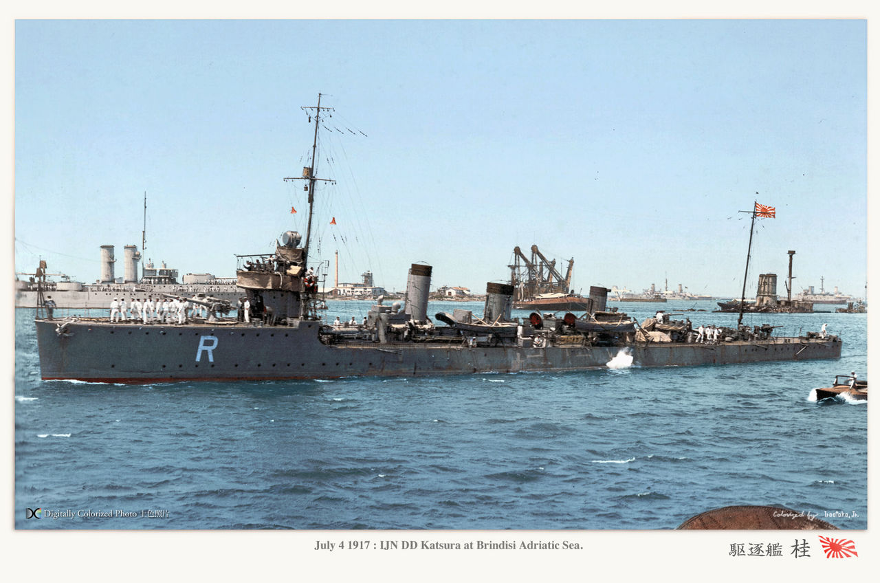 Destroyer Katsura at Brindidi 1917