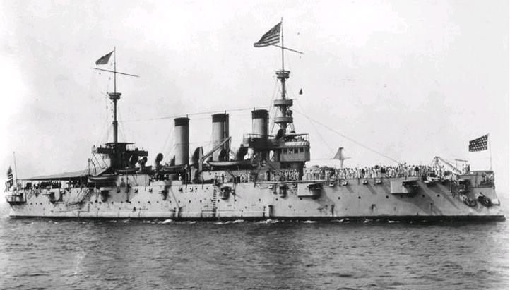 USS New York at viory celebrations 1898 naval review