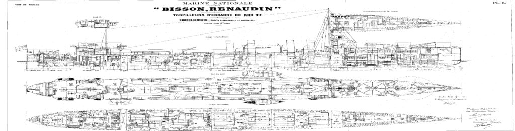 Blueprint of the Bisson class of 1912