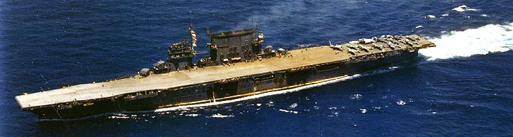 USS Saratoga underway circa in 1942