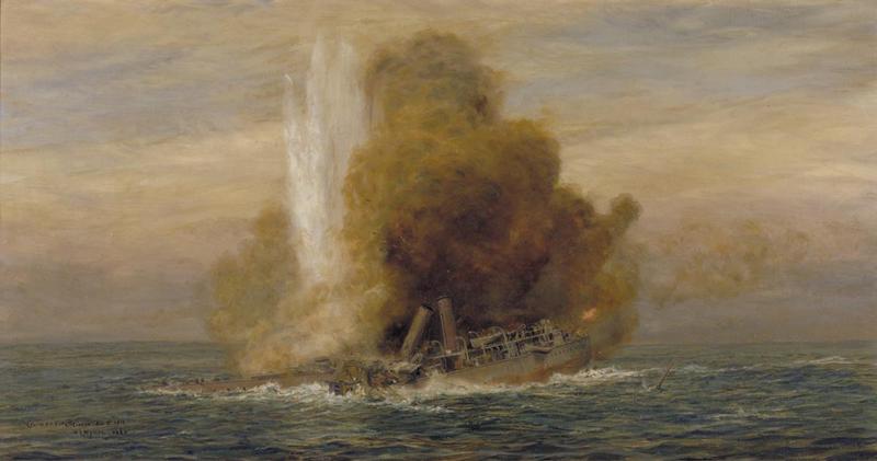 HMS Pathfinder sunk by an U-boat in 1914