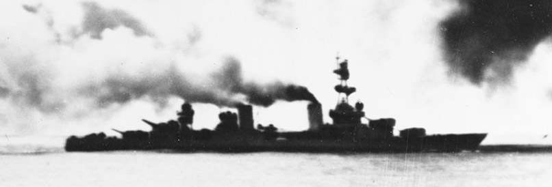 USS salt Lake City at the battle of Komandorski islands 26 march 1943