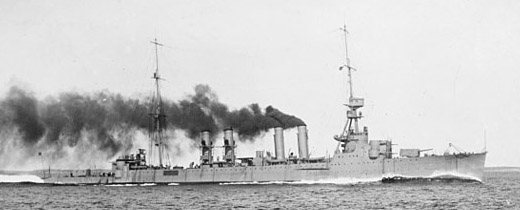 USS Richmond on trials in 1923