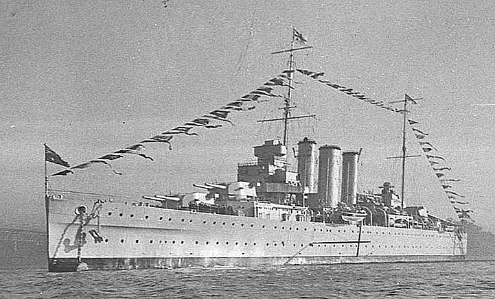 HMAS Camberra at Sydney in 1936