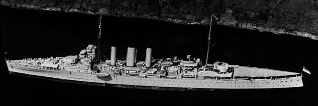 HMS Australia through the Panama Canal in March 1935