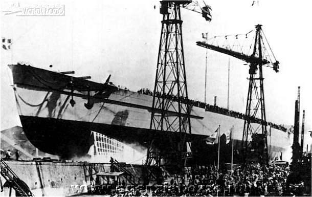 Launch of the Caracciolo in October 1920