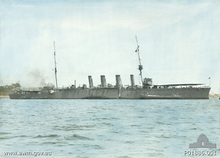Colored photo of the Brisbane (Imperial War Museum)