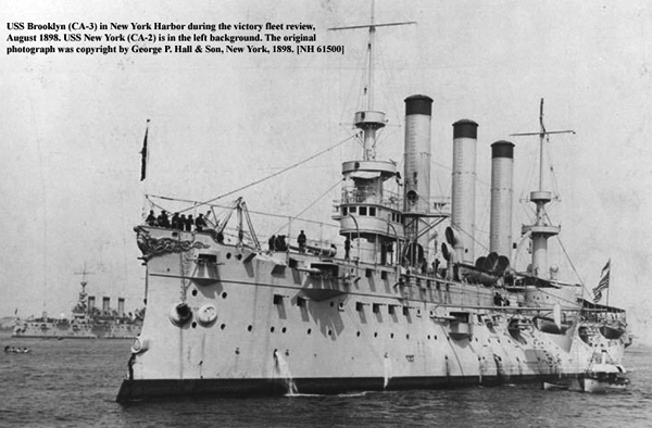 Brooklyn at the victory parade of the fleet in August 1898