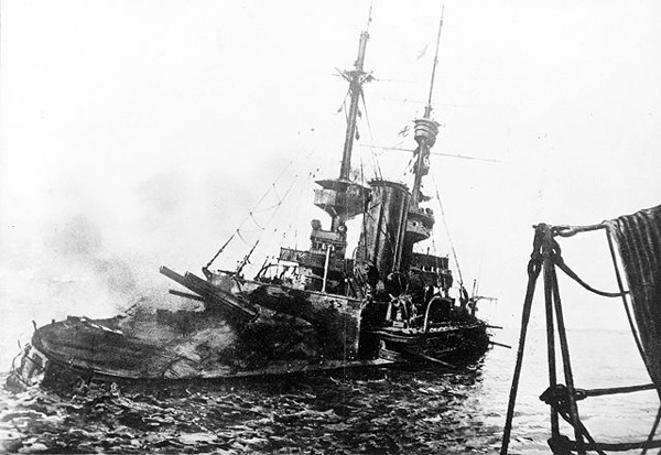 HMS Irresistible abandoned March 1915