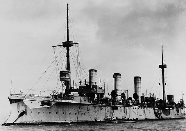 SMS Gefion at anchor in the 1890