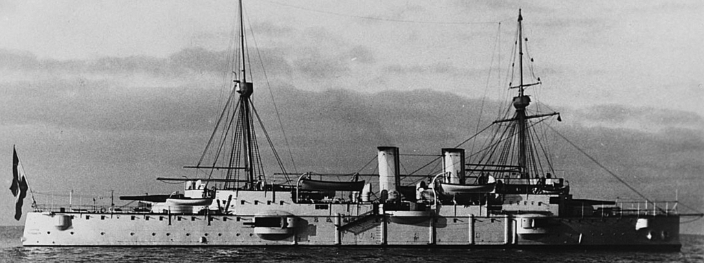 The Austro-Hungarian cruiser Kaiserin Elisabeth