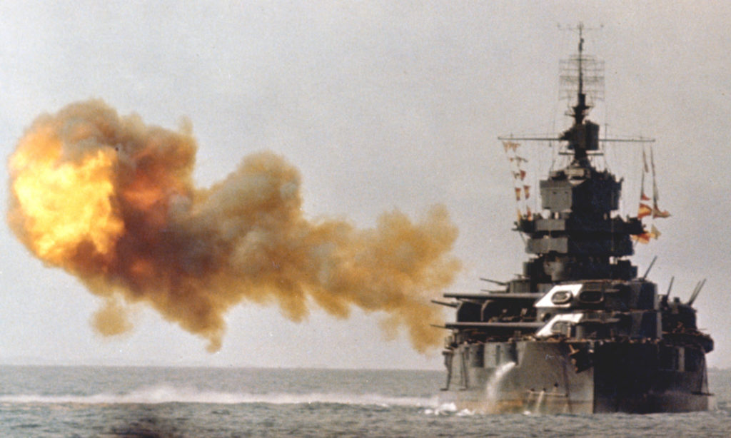USS new Mexico firing