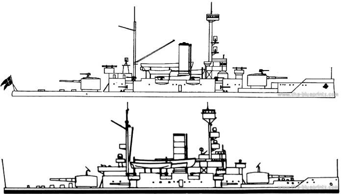 Evolution of the Peder Skram, in 1910 and 1940 afetr reconstruction.