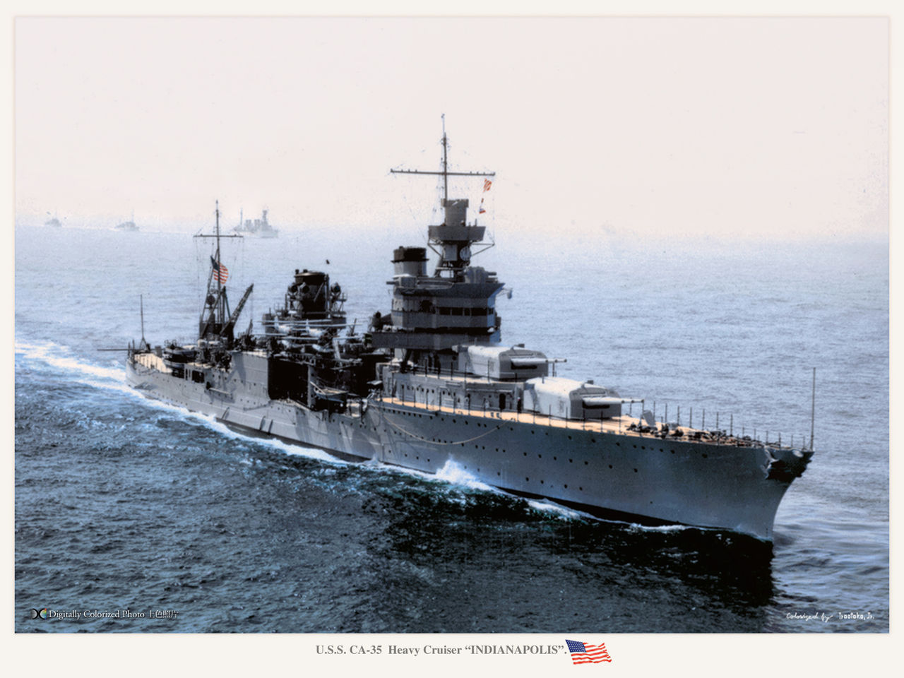 uss indianapolis colorized