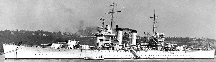 USS Brooklyn in the Hudson river, 1939