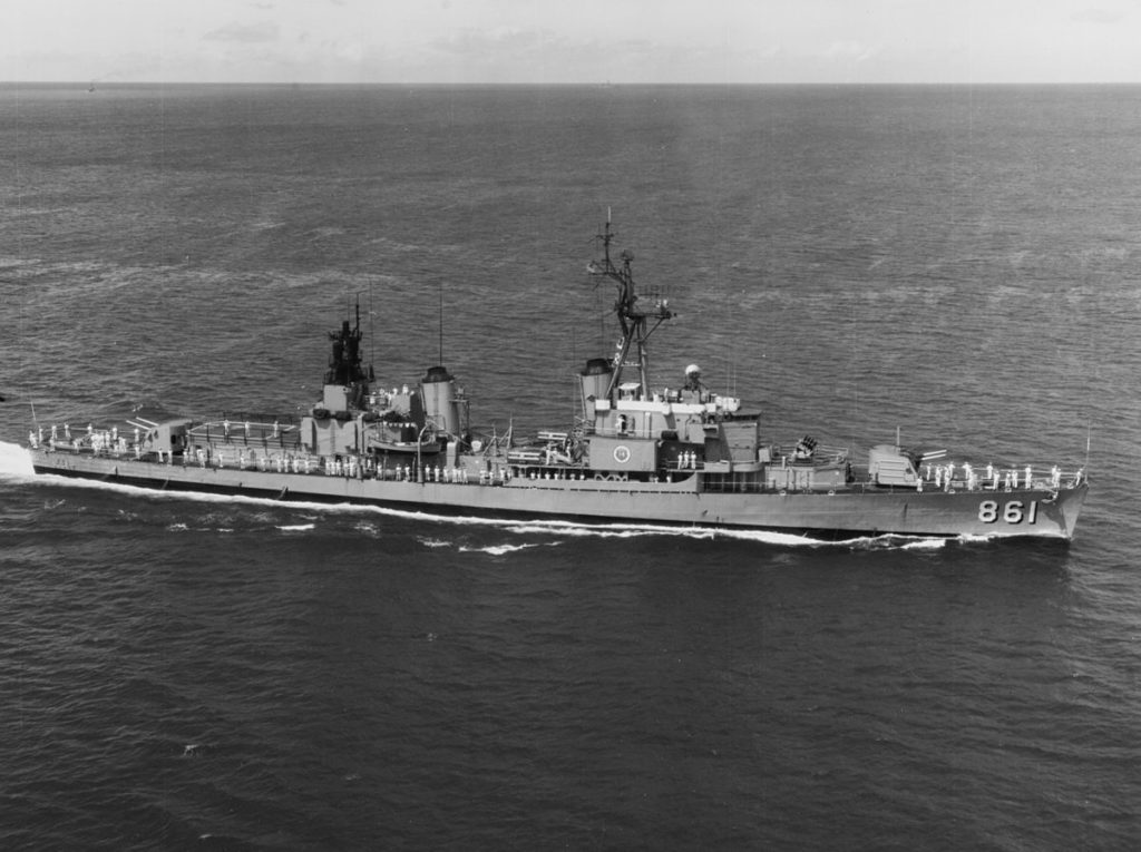 USS Harwood (DD-861) after FRAM II conversion in the 1960s