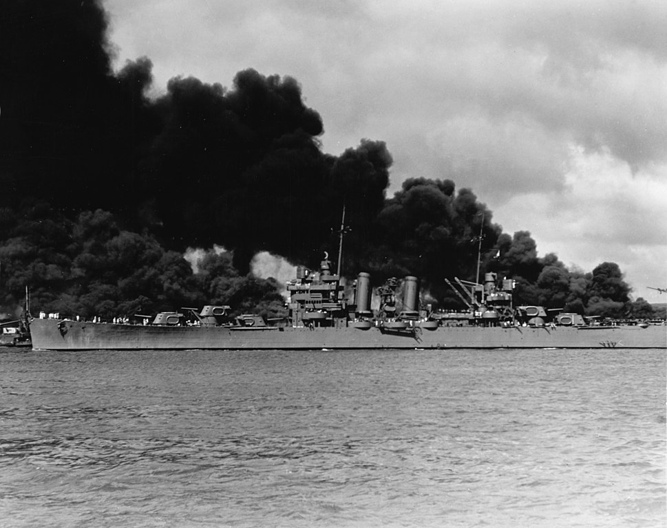 USS Phoenix at Pearl Harbor, 7 December 1941