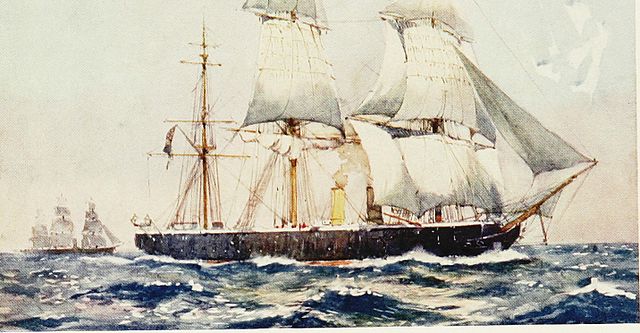HMS Warrior in the 1870s