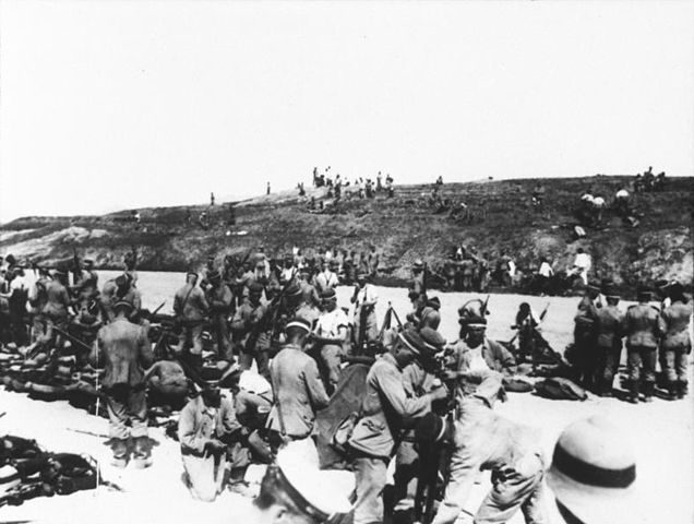 German front line at Tsingtao 1914