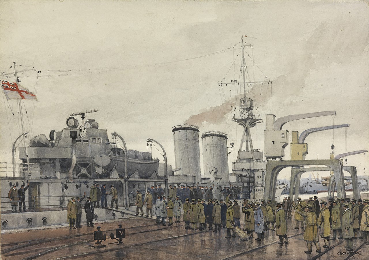 British POW boarding Concord 1919 in Stettin