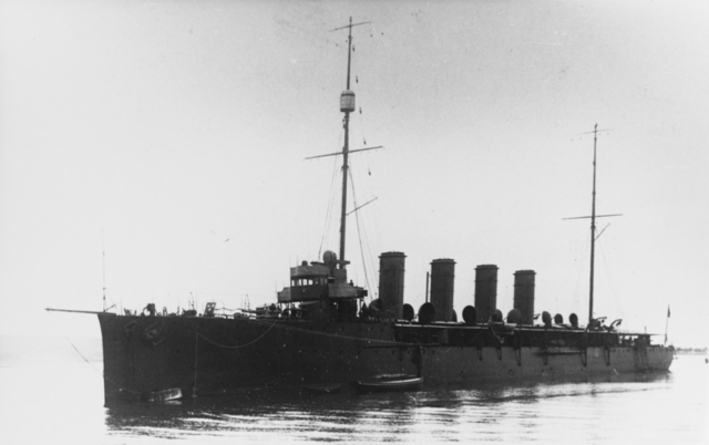 Admiral Spaun at anchor