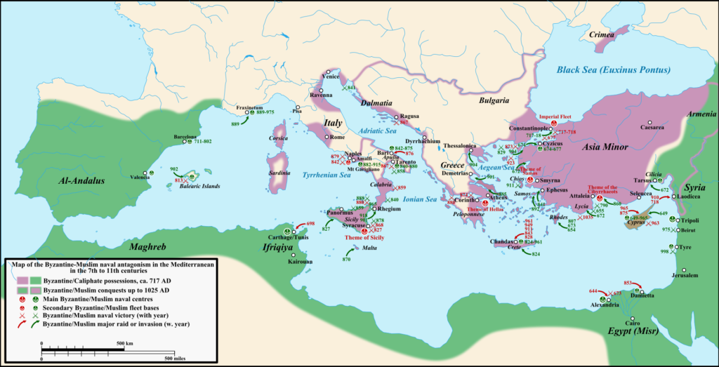 Byzantine-Arab naval struggle