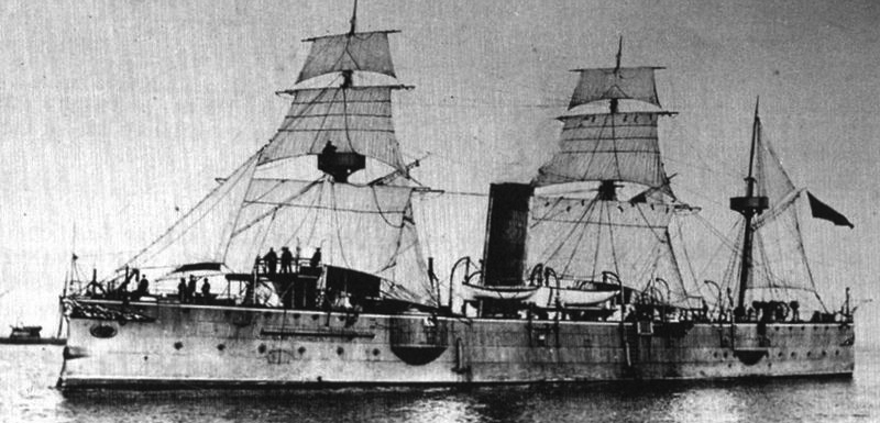 One of the rare photos of the Elisabeta under sails