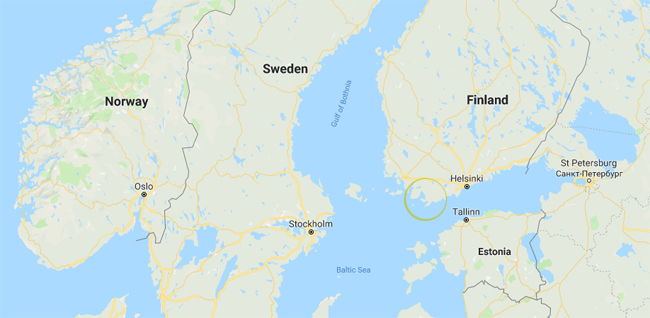Finland and position of Hanko