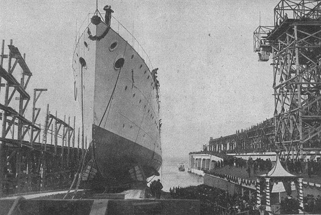 Launch of SMS Novara in 1913