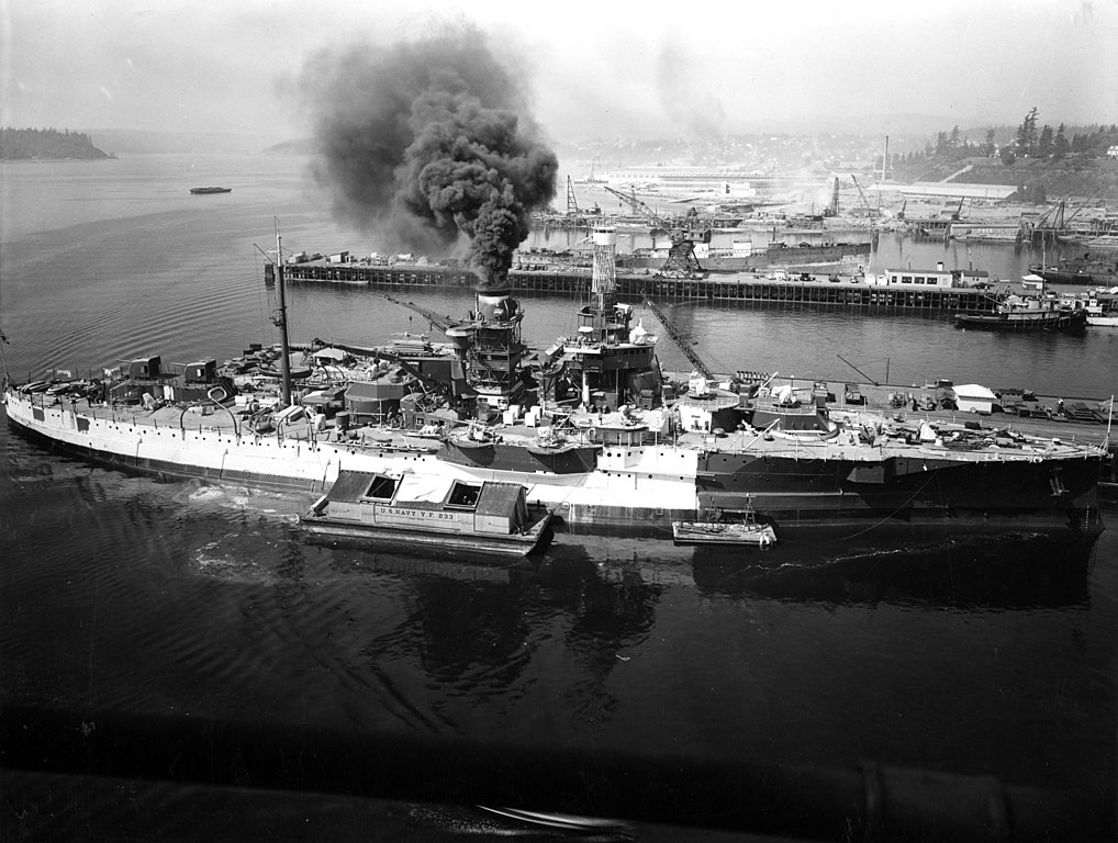 USS Utah - AG-16 painted at Puget Sound in 1941
