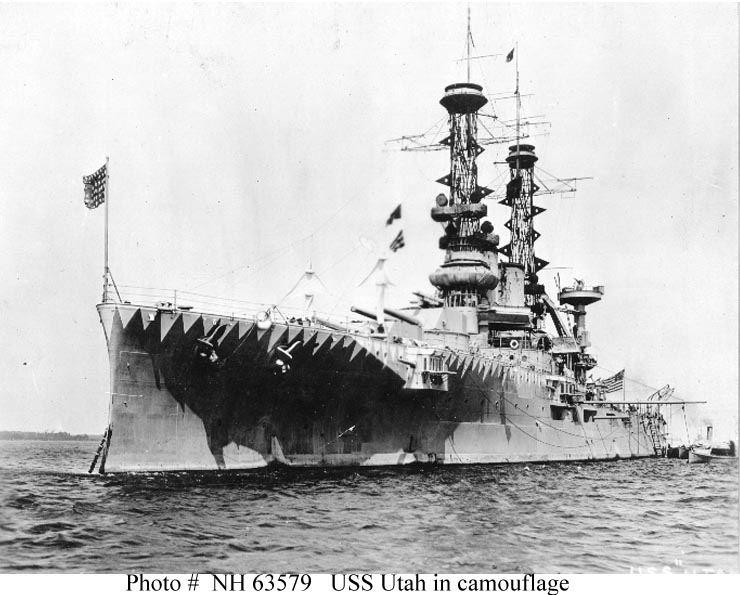USS Utah camouflaged
