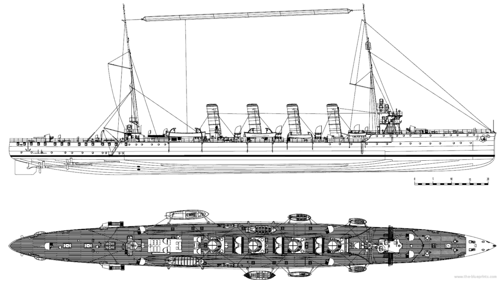 HD blueprint of the Admiral Spaun