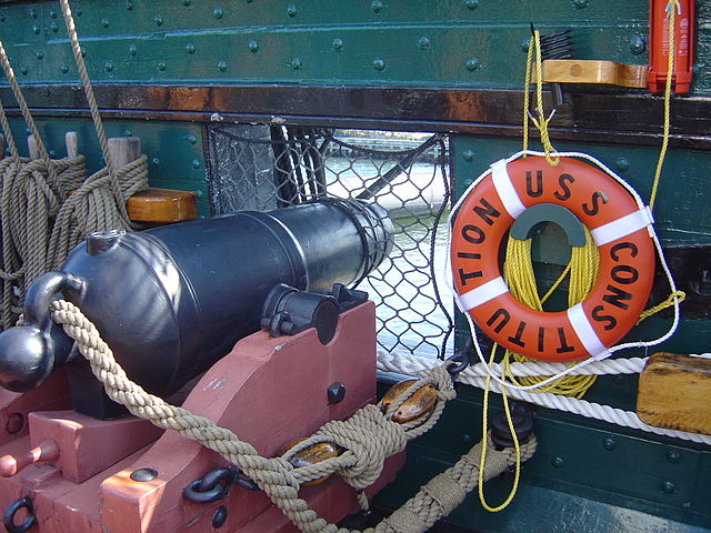 uss constitution carronade on the spardeck