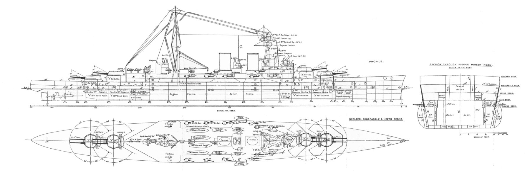Outline drawn from the original Blueprints for the 1936 edition of warships today.