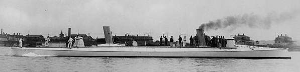 USS Cushing, starboard side, 1891
