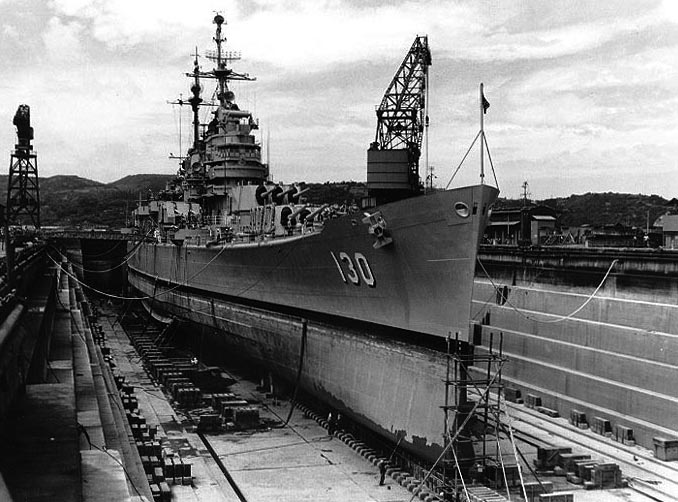 USS_Bremerton_CA-130_drydocked